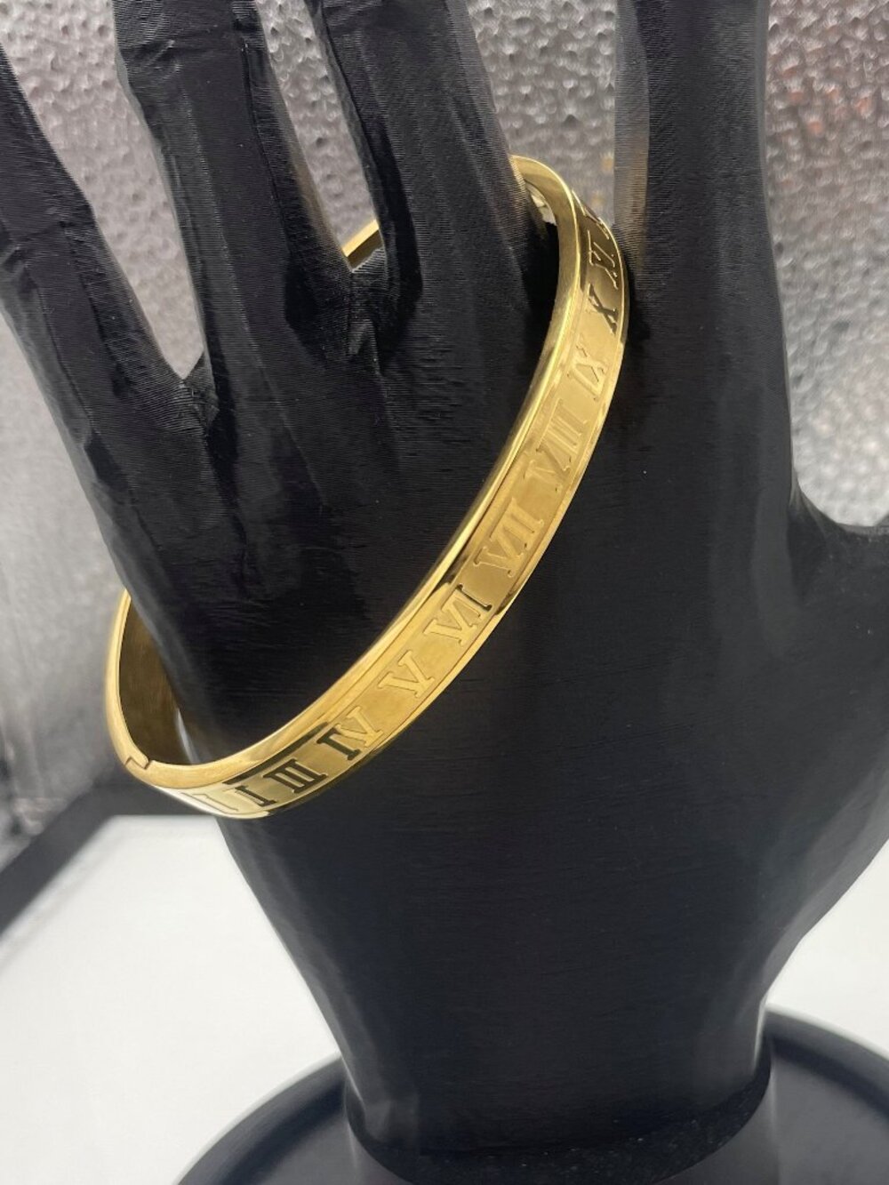 Roman Numeral Bangle Bracelet - Picture 2 of 6